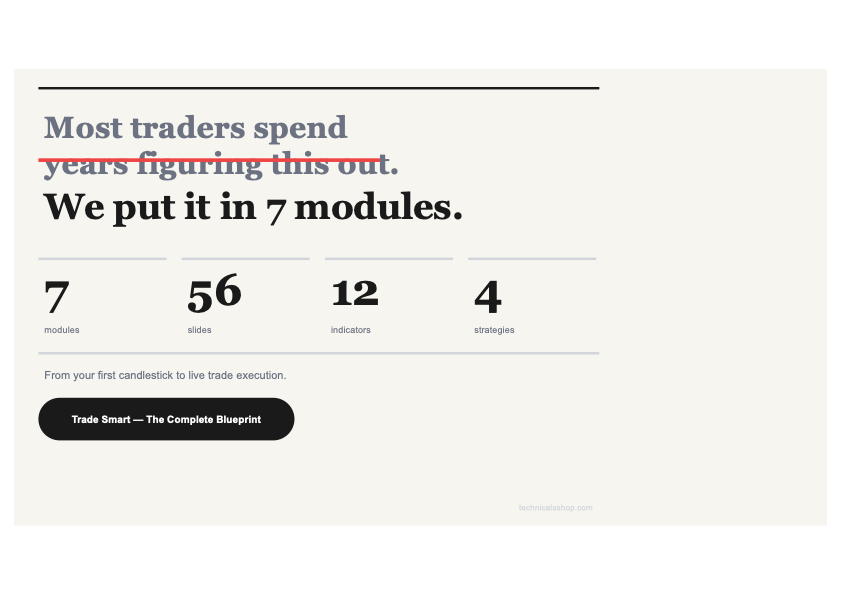 Trade Smart: The Complete 7-Module Technical Analysis Blueprint