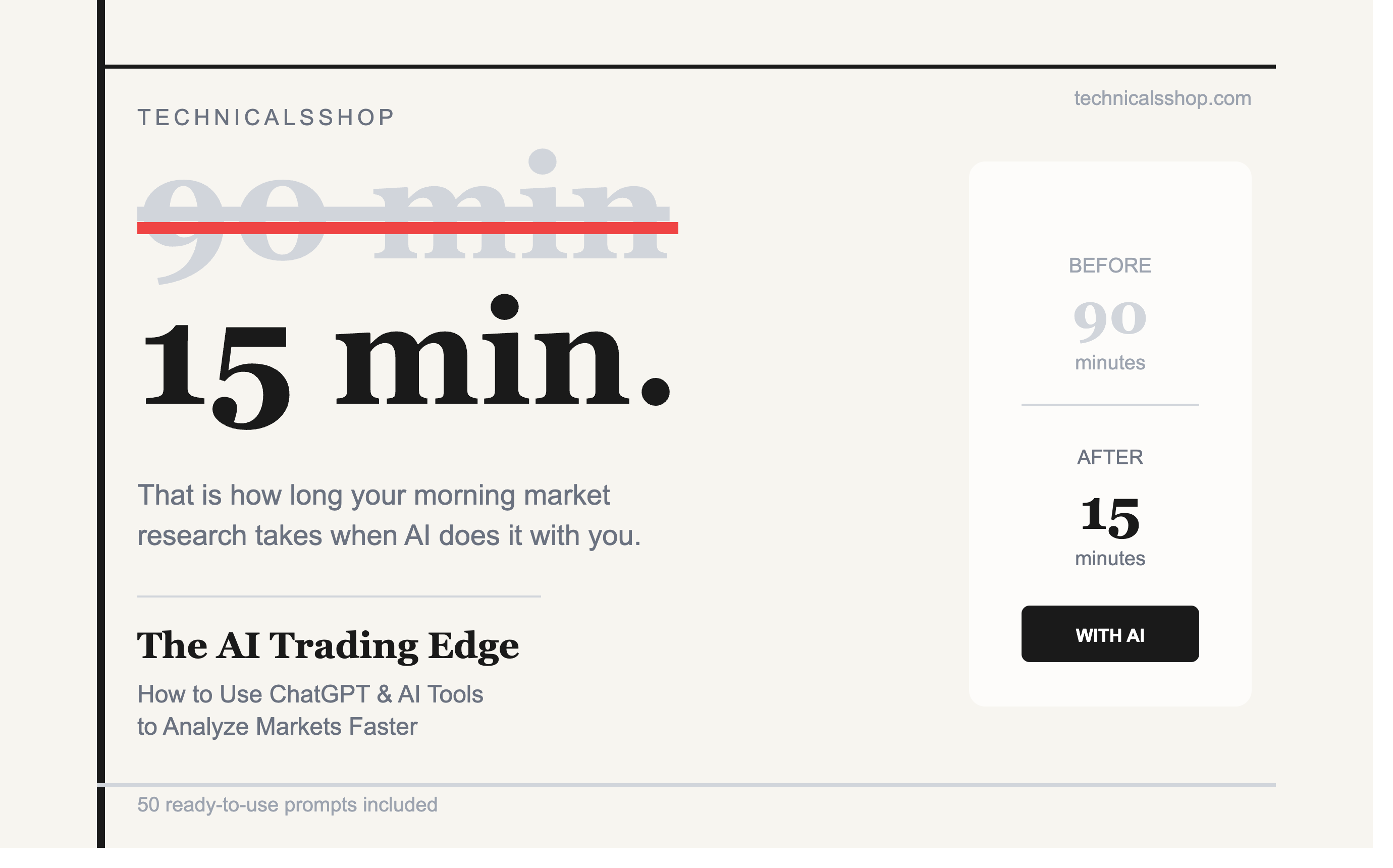 The AI Trading Edge — How to Use ChatGPT & AI Tools to Analyze Markets Faster (50 Prompts Included)