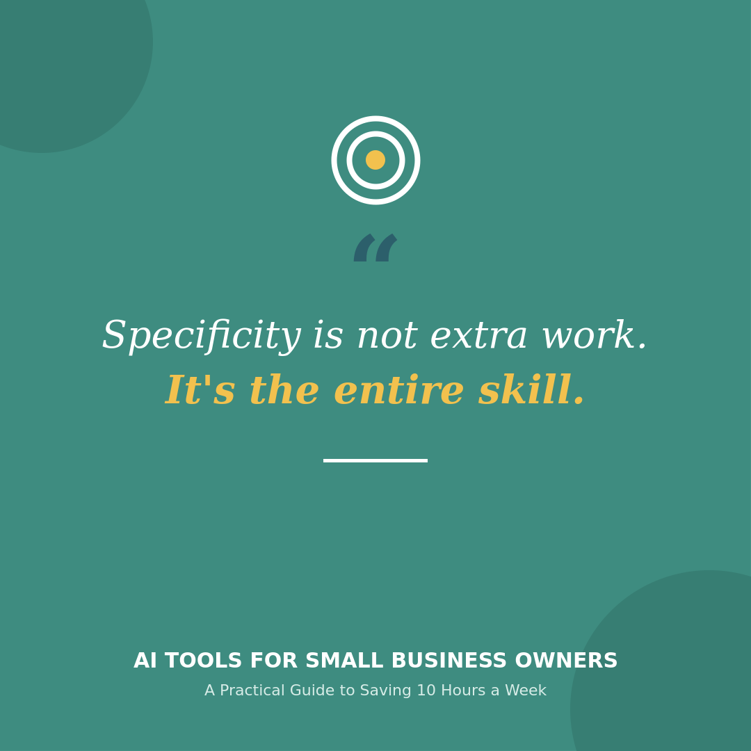 "AI for Small Business: Save 10 Hours a Week Without Learning to Code"